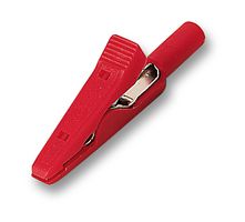 Hirschmann Test And Measurement 930317801 Crocodile Clip, 4mm, Red, 8A, 5Pack