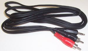 MULTICOMP PRO JR8052/2M Audio / Video Cable Assembly, 3.5mm Stereo Jack Plug, Phono (RCA) Plug, x 2, 6.6 ft, 2 m, Black