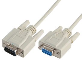 PRO SIGNAL PS11269 Computer Cable, D Sub 9 Position Plug, D Sub 9 Position Receptacle, 5m, Grey