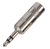 REAN NYS231 Phone Audio Connector, 3 Contacts, Plug, 3.5 mm, Cable Mount, Nickel Plated Contacts, Metal Body