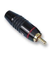 MULTICOMP PRO PS000108 RCA (Phono) Audio / Video Connector, 1 Contacts, Plug, Copper Body, Red, 9.3 mm