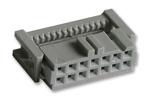 3M 89114-0101HA IDC Connector, Bump & Clip, IDC Receptacle, Female, 2.54 mm, 2 Row, 14 Contacts, Cable Mount
