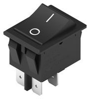WURTH ELEKTRONIK 471018264152 Rocker Switch, DPST-NO, Non Illuminated, Panel, Snap-In, Black, WS-RSTV Series