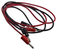 TENMA 21-2235 Test Lead Set, Banana Plug Stackable, Banana Plug Stackable, 220 VAC, 6 A, Black, Red, 914 mm