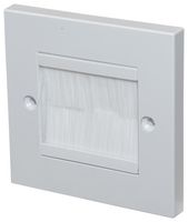 TUK KP2BRWHWH Faceplate, Brush Faceplate, TUK KP2BR Series Hiding Untidy Cables, 1