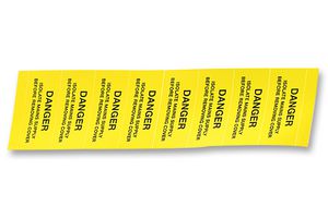 Te Connectivity 13032 Label, Danger Isolate, Sheet Of 8 , Element14