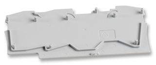 Wago 2006-1391 End Plate, For 3 Cond Tb, Grey