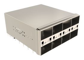 AMPHENOL COMMUNICATIONS SOLUTIONS UE864GC62010361 Cage, SFP, 2 x 12 (Stacked), with Heat Sink, with Light Pipe, Press-Fit