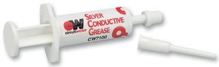 CHEMTRONICS CW7100 Grease, Silver, Conductive, Grease Conductive, Syringe, 6.5g