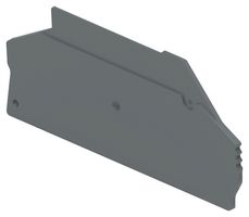 ENTRELEC - TE CONNECTIVITY 1SNK708912R0000 Accessory, Polyamide, Dark Gray, Entrelec SNK Series Screw Clamp Terminal Blocks, End Section Cover
