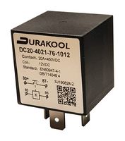 DURAKOOL DC20-4021-76-1012 Power Relay, SPST-NO-DM, 12 VDC, 20 A, DC20 Series, Plug In, Non Latching