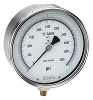NOSHOK 60-800-5000-PSI Pressure Gauge, 5000 psi, -40 °C to 60 °C, 1/4" NPT, 800 Series