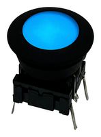 MEC 5GTH93502+10AQS16+AQW0916 Tactile Switch, Blue LED, 5G Series, Top Actuated, Through Hole, Round Button, 3.5 N, 50mA at 24VDC