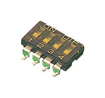 MULTICOMP PRO MCEMR-04-T-V DIP / SIP Switch, 4 Circuits, Recessed, Surface Mount, SPST-NO, 24 V, 25 mA