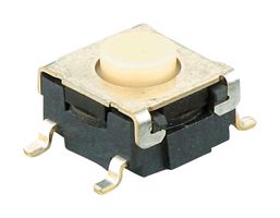 ARATAS (FORMERLY OMRON COMPONENTS) B3S-1002P Tactile Switch, SPST-NO, B3S Series, Top Actuated, Surface Mount, Round Button, 230 gf