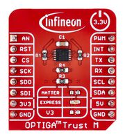 INFINEON TRUSTMEXPSHIELDTOBO1 Shield, OPTIGA Trust M Express, I2C, PSoC 62S2 Wi-Fi BT Pioneer Kit, SBC