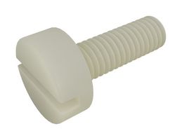 TR FASTENINGS RP0000381005 Screw, Nylon 6.6, Cheese Head Slotted, 12mm, M5 x 0.8