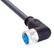 SICK YG8U13-100UA1XLEAX Sensor Cable, A Coded, Black, 90° M8 Receptacle, Free End, 3 Positions, 10 m, 32.8 ft