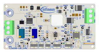 INFINEON TLD609812BEVALTOBO1 Evaluation Board, TLD6098-1EP, 8V to 27V in, 50V out, 1A, Boost (Step Up), Analogue, Digital