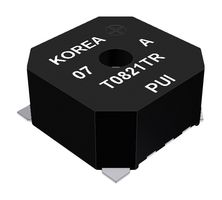 PUI AUDIO SMT-0821-T-R Transducer, Buzzer, 2.1 kHz, 90 mA, 2 V to 4.5 V, 87 dBA, Surface Mount