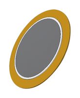PUI AUDIO AB2065B Piezo Element, Bender, 6.5 kHz, 0.014 µF, 20 mm Diameter, 0.42 mm Height, 500 ohm