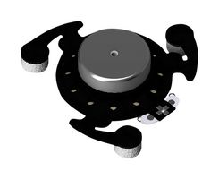 PUI AUDIO ASX08808-TP-R Exciter, 80Hz to 10.5kHz, 8 ohm, 103dBA, 20W, Round, Square Frame, Bare Mount