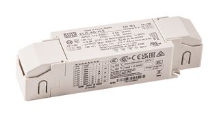 MEAN WELL XLC-40-H-DA2S LED Driver, IO Adj W/DALI-2 Dim, LED Lighting, 40 W, 54 V, 1.4 A, Constant Power, 110 V