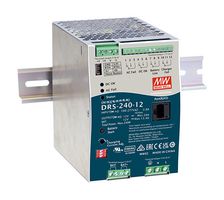 MEAN WELL DRS-240-12 AC/DC DIN Rail Power Supply (PSU), Built-in MODBus, ITE & Industrial, 1 Output, 240 W, 12 V, 20 A