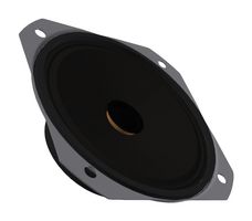 PUI AUDIO AS07708PS-7-R Speaker, 200 Hz to 20 kHz, 8 ohm, 8W, 90dBA, Round with Square Frame, Panel Mount