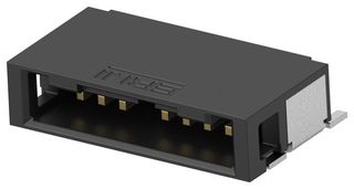 TE CONNECTIVITY - ERNI 515094-E Pin Header, Wire-to-Board, 1.27 mm, 1 Rows, 8 Contacts, Surface Mount Right Angle