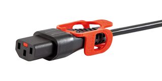 TE CONNECTIVITY - SCHAFFNER IL13P-C14-H05-3100-050 Mains Power Cord, w/ Locking System, IEC 60320 C14 to IEC 60320 C13, 500 mm, 15 A, 250 VAC, Black