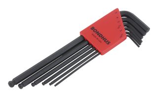 BONDHUS 10946 (BLX6MM) Wrench Set, 6 Pieces of 1.5mm to 5mm Ball End Hex Keys