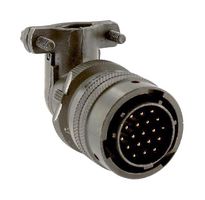 AMPHENOL INDUSTRIAL PT08E-14-19P(SR) Circular Connector, PT Series, MIL-DTL-26482 Series I, Right Angle Plug, 19 Contacts, Solder Pin