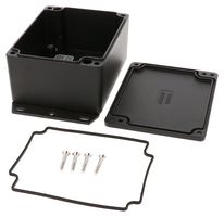 HAMMOND 1550Z113FBK Metal Enclosure, w/ Flange, Instrument, Diecast Aluminium, 115 mm, 90 mm, 55 mm, IP66, IP67, IP68