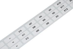 WAGO 210-808 Wire Marker, Thermal Transfer, 25mm x 9.5mm, PET (Polyester), White