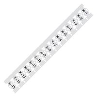 WAGO 211-835 Terminal Block Marker, White, 25 mm x 11 mm, Cable Tie Marker, Terminal Blocks, X-1 to X-15