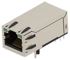 TE CONNECTIVITY 2489120-1 Modular Connector, G/G LED, RJ45 Jack, 1 x 1 (Port), 8P8C, Cat5, Through Hole Mount
