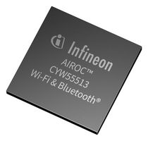 INFINEON CYW55513IUBGT WLAN, SDIO/GSPI/HSUART Interface, 6 GHz, 1X1 802.11AX, -40 °C to 85 °C, AIROC Bluetooth Series