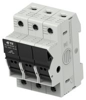 TE CONNECTIVITY 1SNF100027R0000 Fuse Holder, Modular, DIN Rail, 3 Fuses, 32 A, 690VDC, 690VAC, 10mm x 38mm, Screw Clamp