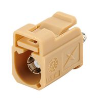TAOGLAS FK2FIF RF / Coaxial Connector, Code I, Beige, FAKRA Coaxial, Straight Jack, Crimp, 50 ohm, TGC-1.5DS