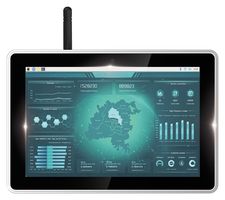 EDATEC ED-HMI2020-101C-1208 Industrial Panel PC, RPI CM4, 2GB LPDDR4, 1.5GHz, BCM2711, 64-bit ARM Cortex-A72 v8, 8GB eMMC