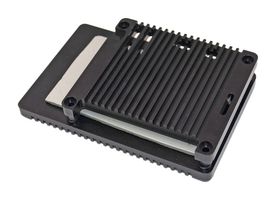 EDATEC ED-PI5CASE-OB Open CNC Case, 88 mm x 58 mm x 26 mm, Aluminium, Black, Raspberry Pi 5 Boards