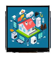 MIDAS DISPLAYS MDT0340A-USBC TFT LCD, 3.4 ", 480 x 480 Pixels, Square, RGB, 5V