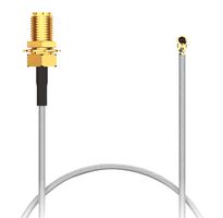 GCT CABLE 348 RF-100-A-1 RF / Coaxial Cable Assembly, 6GHz, IP67, IP68, 3.9 ", 100 mm, 1.13mm, IPEX MHF Right Angled Plug