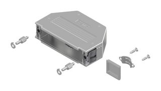 AMPHENOL CONEC 16-003240E D Sub Strain Relief, Side Entry Cable, Amphenol CONEC 50 Position D-Sub Hoods, DD, Steel, 12 mm