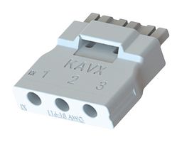 KYOCERA AVX 009288003000906 Rectangular Connector, 9288-000 Series, 3 Contacts, Hermaphroditic, 5 mm, Crimp, 1 Row