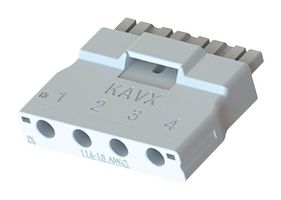 KYOCERA AVX 009288004000906 Rectangular Connector, 9288-000 Series, 4 Contacts, Hermaphroditic, 5 mm, Crimp, 1 Row