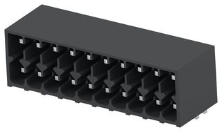 TE CONNECTIVITY - BUCHANAN 1-2842491-0 Terminal Block, 2Row, Black, Header, 3.5 mm, 20 Ways, 8 A, 150 V, Through Hole Right Angle