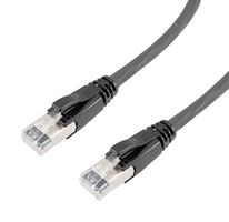 L-COM TRD626ASZ-BLK-1F Ethernet Cable, 10 Gigabit, 26AWG, Cat6a, RJ45 Plug to RJ45 Plug