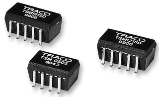 TRACO POWER TSM 0505D Isolated Surface Mount DC/DC Converter, ITE, 1:1, 1 W, 2 Output, 5 V